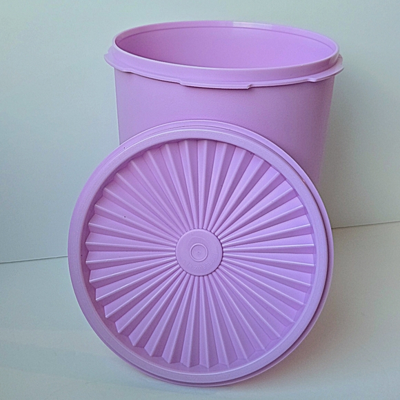 NIB Tupperware 4 Tall Canister Nesting Set w 1-touch Lids, Retro Multicolor 8pc - Picture 4 of 8